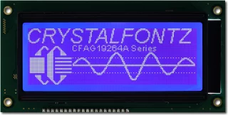 Blue 192x64 3.98 Inch Graphic LCD from Crystalfontz