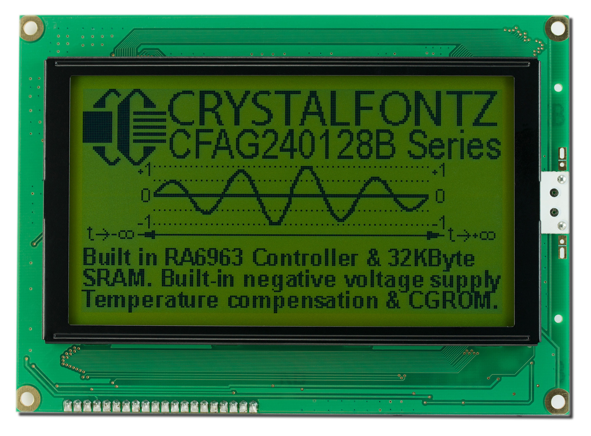 240x128 Sunlight Readable Graphic LCD from Crystalfontz
