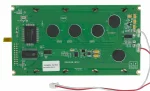 240x128 Graphic LCD with touchscreen. Back view, powered off.