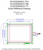 CFAG320240CXTMIT Mechanical Drawing CFAG320240CXTMIT Mechanical Drawing