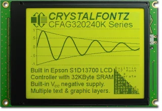 EOL Sunlight Readable 320x240 Graphic LCD (CFAG320240K-YYH-TZ)