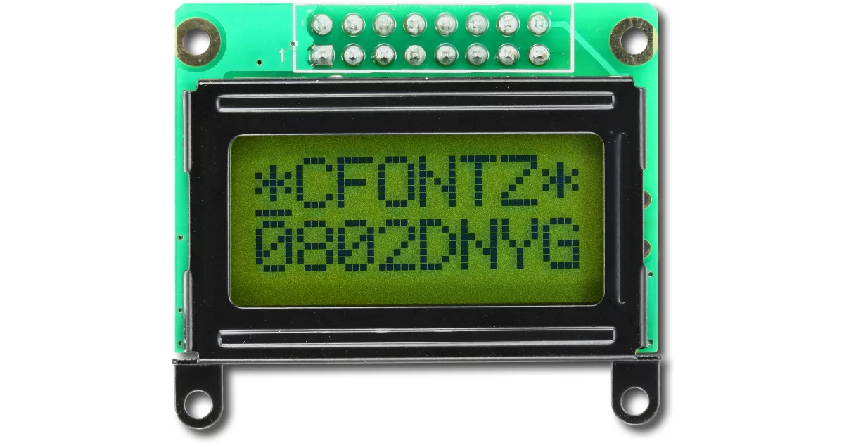 Reflective Non-Backlit 8x2 Character LCD from Crystalfontz
