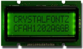 Green Black 12x2 Character LCD (EOL) (CFAH1202A-GGH-JP)