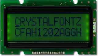 Green 12x2 Character LCD (EOL) (CFAH1202A-GGH-JT)