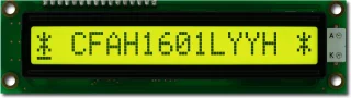 16x1 Sunlight Readable Character LCD (CFAH1601L-YYH-ET)