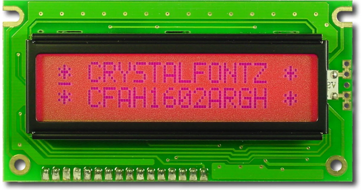 16x2 Red LCD (EOL) from Crystalfontz