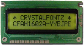 Yellow-Green 16x2 Parallel LCD (EOL) (CFAH1602A-YYH-JPE)