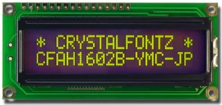 [EOL] STN Negative 16x2 Character LCD (CFAH1602B-YMI-JP)