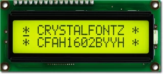 16x2 Yellow-Green Character Display (CFAH1602B-YYH-JTV)
