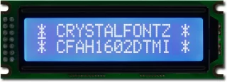 Blue and White 16x2 Character LCD (CFAH1602D-TMI-ET)
