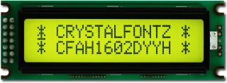 Green Sunlight Readable 16x2 Character LCD (CFAH1602D-YYH-ET)