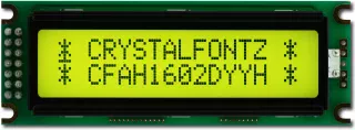 Green Sunlight Readable 16x2 Character LCD (CFAH1602D-YYH-ET)