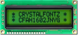 [EOL] STN Positive Green 16x2 Character LCD (CFAH1602J-NYG-JP)