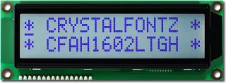 Edge Lit 16x2 Character LCD (CFAH1602L-TGH-JT)