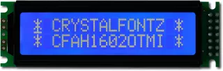 White on Blue 16x2 LCD (CFAH1602O-TMI-ET)