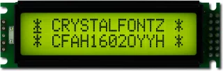 Yellow Sunlight Readable 16x2  Character LCD (CFAH1602O-YYH-ET)