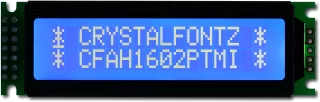 16x2 Character White on Blue LCD (CFAH1602P-TMI-ET)