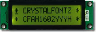 Yellow-Green 16x2 Character LCD (CFAH1602Y-YYH-ET)