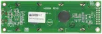 20x2 Character LCD with Yellow-Green lettering on a dark blue background. Back view.