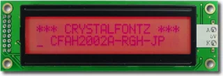 20x2 Red Character LCD (EOL) (CFAH2002A-RGH-JP)