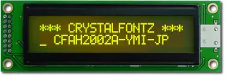 20x2  Parallel Character LCD (CFAH2002A-YMI-JP)
