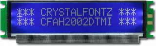 White on Blue 20x2 Character LCD (CFAH2002D-TMI-ET)