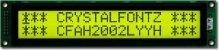 Sunlight Readable 20x2 Character LCD (CFAH2002L-YYH-ET)