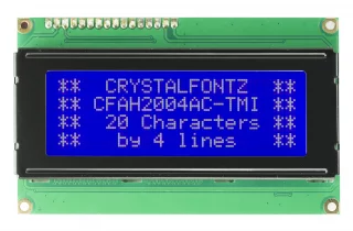 20x4 I2C Character LCD (CFAH2004AC-TMI-EW)