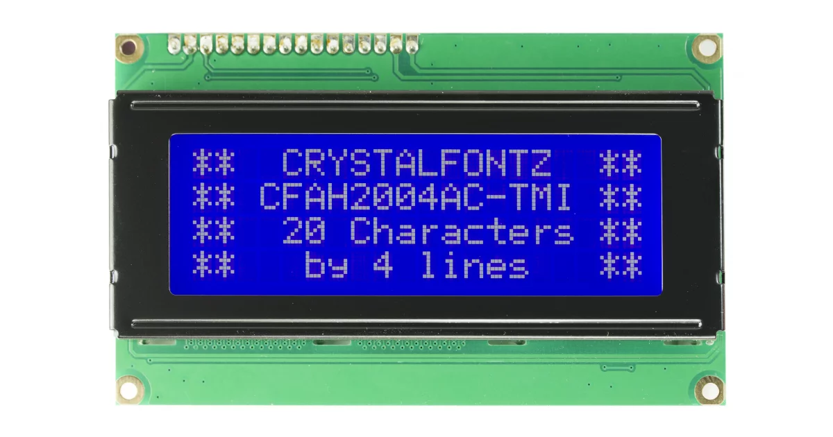 20x4 I2C Character LCD from Crystalfontz