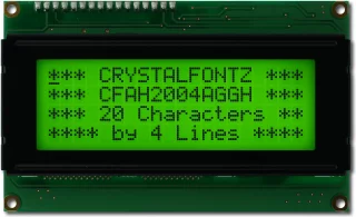 20x4 Character Green LCD (EOL) (CFAH2004A-GGH-JT)