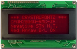 Red 20x4 Character LCD (EOL) (CFAH2004A-RMI-JP)