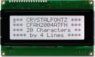 Sunlight Readable 20x4 Character LCD (CFAH2004A-TFH-JT)