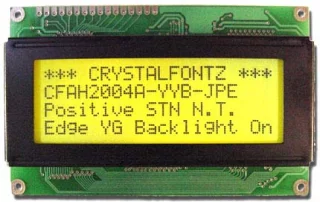 [EOL] Yellow 20x4 Character LCD STN (CFAH2004A-YYH-JPE)