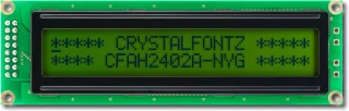 [EOL] Green 24x2 Character LCD (CFAH2402A-NYG-JT)