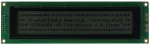 40x4 Character LCD, Dark lettering on light gray background. Front view, powered on, backlight off. Header pins not included.