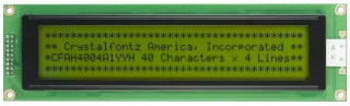 40x4 Sunlight Readable Character LCD Display (CFAH4004A1-YYH-JT)
