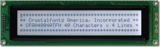 40x4 Character LCD Dark on Gray (CFAH4004A-TFH-JT)