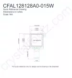 CFAL128128A0015W Mechanical Drawing
