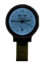 128x128 Round OLED Watch Display in dimly lit surroundings