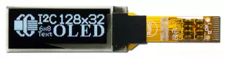 Monochrome 128x32 I2C or SPI OLED Graphic Display (CFAL12832C0-091B-W)