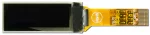 small yellow graphic OLED 128x32 pixels. Front view, powered off.