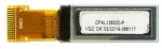 The CFAL12832D-PY is a 0.91 inch 128x32 yellow-on-black graphic OLED with SPI interface - back view. FPC tail unfolded.
