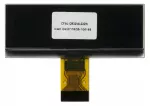 2.2-inch, 128x32 pixel graphic OLED.
Back view, powered off.