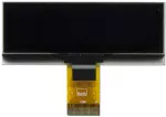2.2-inch, 128x32 pixel graphic OLED.
Front view, powered off.