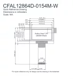 CFAL12864D0154MW Mechanical Drawing CFAL12864D0154MW Mechanical Drawing