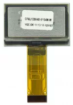 128x64 White OLED, back view, powered off.