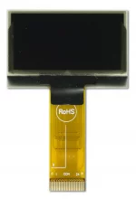 128x64 White OLED, Front view, powered off.