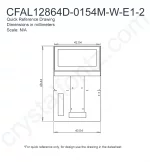 CFAL12864D0154MWE12 Mechanical Drawing