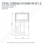 CFAL12864D0154MWE12 Mechanical Drawing