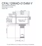 CFAL12864D0154MY Mechanical Drawing